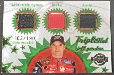 Jeff Gordon 2005 Wheels American Thunder Triple Driver Worn Hat #TH5 (103/190) - Image 1 of 2