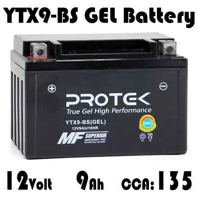 YTX9-BS CTX9-BS 12V 9Ah Sealed GEL Battery for 1996-2019 Suzuki GSXR600 GSXR750 - Image 1 of 4