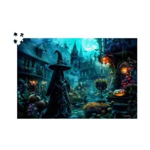 Mystical Town Witch Jigsaw Puzzle: 500 Piece For Adults Puzzle by Durazza TN32 - Picture 1 of 3