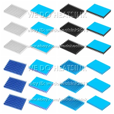 Dissipatore di calore in lega di alluminio scanalato 30x40x5 mm per CPU Raspberry Pi 4 modello B - Immagine 1 di 3