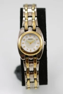 Relic Donna Orologio Argento Oro Acciaio Inox Wr Batteria Bianco Quarzo - Immagine 1 di 4