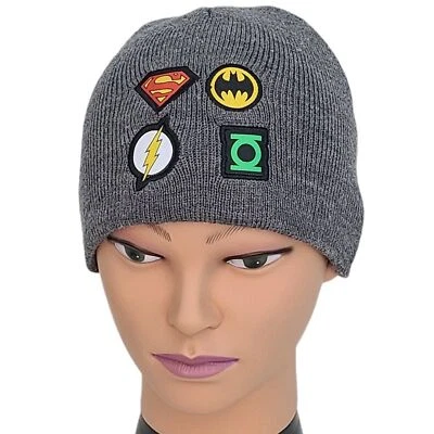 DC Comics Justice League Youth Beanie Batman Super Man Flash Green Lantern - Image 1 of 4