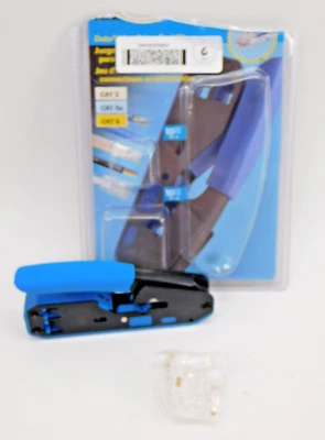 IDEAL  33-396 RJ45 & RJ11 Crimper + Connectors Voice Data Cabling - Image 1 of 4