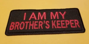 I Am My Brother's Keeper red patch approx 1.75x4 - Picture 1 of 2