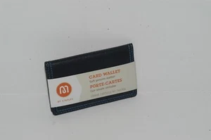 STAPLES CARD WALLET SOFT GENUINE LEATHER - Picture 1 of 1