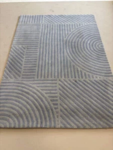 FIELD STRIPE RUG BLUE 180 x 230, Ex - Display RRP £395.00 - Picture 1 of 3