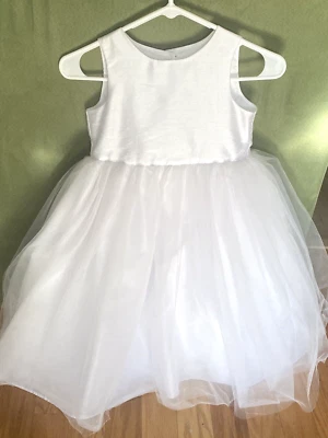PIPPA & JULIE 6 White Pouf Evening Special Occasion Princess Dress Tulle Netted - Image 1 of 4