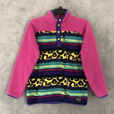 Burton Spark Fleece Anorak Sweater T-Snap Pink Pullover Girls XL Chest 41 in - Image 1 of 4