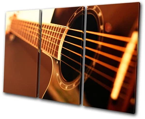 Musical Guitar INSTRUMENTS  TREBLE CANVAS WALL ART Picture Print VA - Picture 1 of 1
