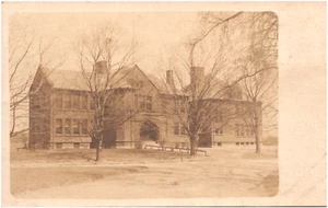 Adams Square School in Worcester Massachusetts MA 1908 RPPC Postcard Photo - Picture 1 of 2