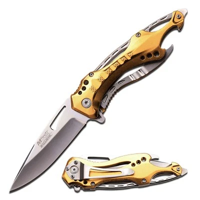Knife Mtech 8.00" Overall Stainless Steel Spring Assisted Drop Point MT-A705SGD - Image 1 of 4