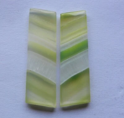 63.00 Ct Natural Banded Agate (43.3mm X 13.6mm each) Cabochon Loose Match Pair - Image 1 of 3