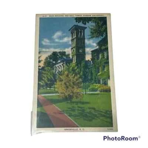 Postkarte Hauptgebäude und Glockenturm Furman University Greenville SC A17 - Bild 1 von 2