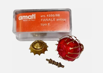 AMATI Lanterna antica in bronzo tipo F  - 1 pezzo ART.4330/06  fanale modellismo - Immagine 1 di 2