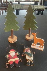 Weihnachtsdeko HOLZ 5 Teile - Bild 1 von 1