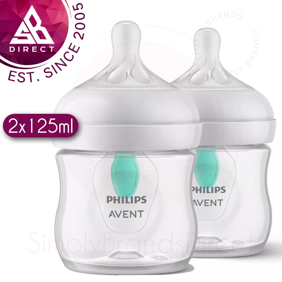 Philips Avent SCY670/02 2x Babyflaschen Natural Response AirFree Ventil 125 ml