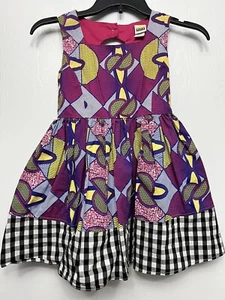 Harajuku Mini Target Color-block Abstract  Dress Size L(10/12) Faux Bottom - Picture 1 of 12