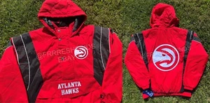 Authentic Retro Atlanta Hawks Embroidered The Pro II Half-Zip NBA Starter Jacket - Picture 1 of 21