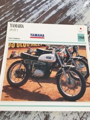 Yamaha 250 DT1 1968 250DT1 Dt 1 Tarjeta Moto Colección Atlas Japón - Imagen 1 de 2