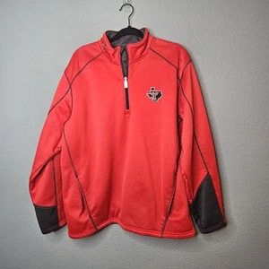 Texas Tech Pullover Men Large Red Black Under Armour Red Raiders 1/4 Quarter Zip - Picture 1 of 12