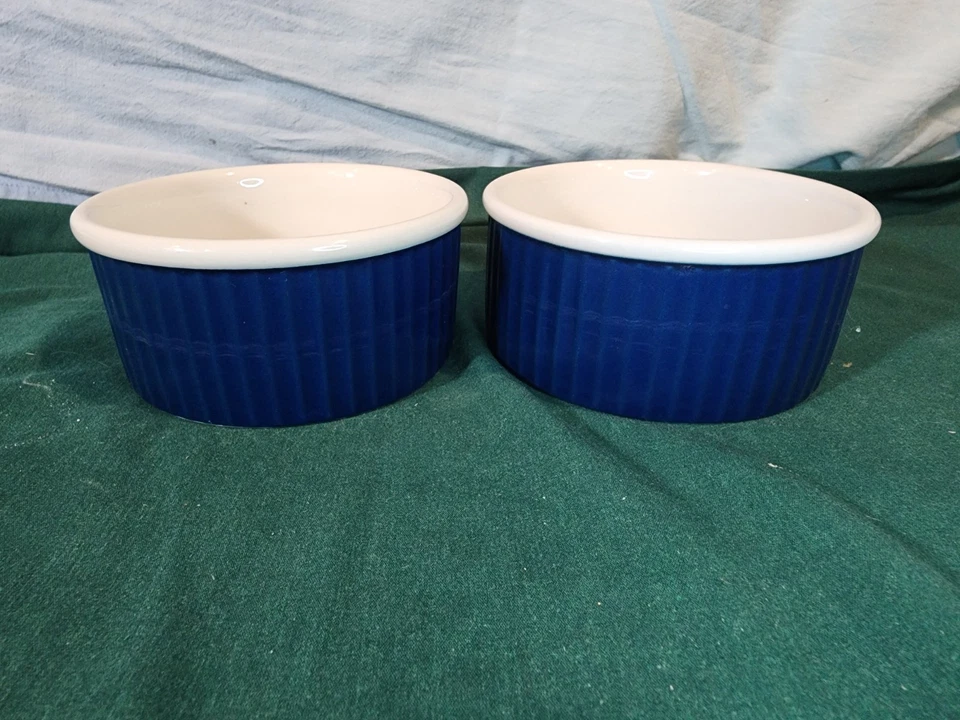 Copco, Michael Lax Design Souffle Bowls, azul cobalto, juego de 2, ¡bonito! Foto 1 de 4