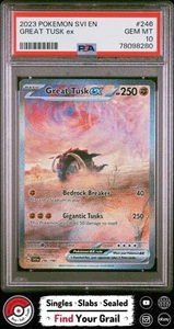 PSA 10 GEM MT Great Tusk Ex SIR #246 2023 Pokemon Scarlet & Violet - Imagen 1 de 2