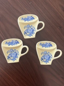 Soportes para bolsas de té con 3 cucharas Spode azul/amarillo patrón floral - Imagen 1 de 2