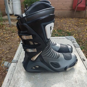 Gaerne Italy GR-S GRS GR.S Motorcycle Race Boots Size 10 Black Rear Entry 44.5 - Picture 1 of 11