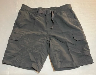 The North Face Shorts Mens 36 Charcoal Black Nylon Cargo Belted Hiking Outdoors - Image 1 of 4
