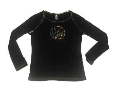 New York Knicks Womens Adidas Gold Black Long sleeve Shirt Sz. Medium New Nba - Image 1 of 4