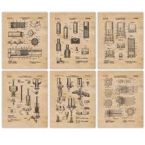 Classic Cartridge Bullet Ammo Shell Patent Prints 6 (8x10) for Home Work Office - Picture 1 of 13