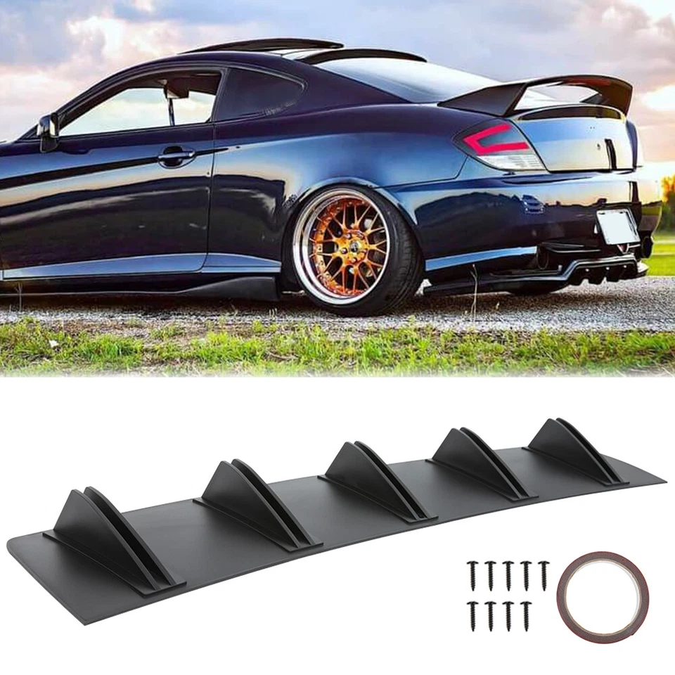 Rear Lip Bumper Diffuser Shark 5 Fins Spoiler Valance For Hyundai Tiburon 97-08 - image 1 of 4