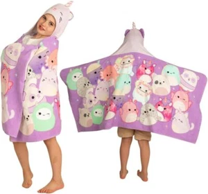 Squishmallows Kids Super Soft Bath/Pool/Beach Soft CottonTerry Hooded Towel Wrap - Picture 1 of 6