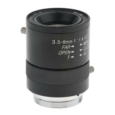 Schwarzes manuelles IRIS 3,5-8 mm .4 C-Mount Objektiv für industrielle CCTV CCD Kamera