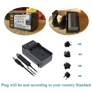Battery & Charger for JVC BN-VF808U BN-VF815U BN-VF823U Everio GZ-MG330 HDD - Picture 1 of 11