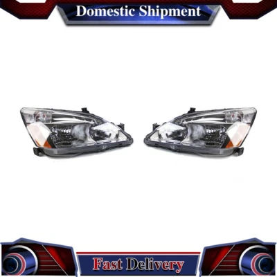 Conjunto de 2 faros delanteros derecho izquierdo TYC para Honda Accord 2003 2004 2005 2006 2007 Foto 1 de 4