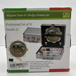 CHH Doppel 12 Ziffern Pro Größe Mexikanischer Zug & Huhn Domino Set - Bild 1 von 7