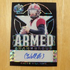 Caleb Williams 2022 Leaf Metal Draft AD-CW1 Armed & Dangerous Auto 1/10 Black