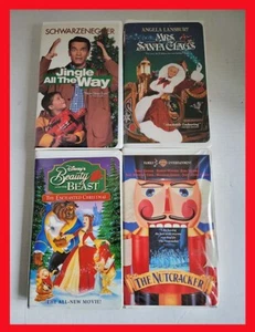 VHS Lot Jingle All The Way Nutcracker Mrs. Santa Claus Beauty & The Beast + More - Picture 1 of 2