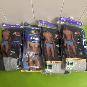 Fruit Of The Loom Mid Rise Briefs, Size Large, 12 Pack NEW - Picture 1 of 4