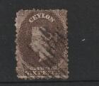 Ceylon (Sb235) Sg 41 - 1862 6D Deep Brown - No Wmk - Fine Used