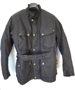 COMO NUEVO | ALMOHADILLAS FORRADO CINTURÓN SARGA NEGRA GRANDE L BELSTAFF DE $1795 - Imagen 1 de 17