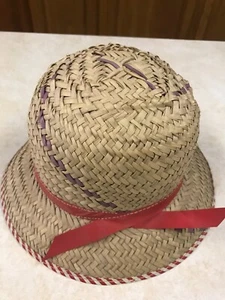 Vintage Child's Straw Hat - Picture 1 of 3