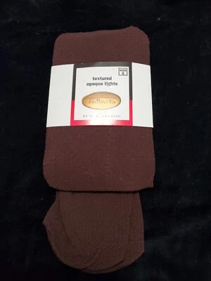 Vintage Talbots Brown Textured Opaque Tights Size Small NEW in Package! - Image 1 of 3