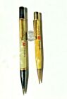 GE x 2 = General Electric Yellow Pearl & Cracked Ice Scripto mechanical pencils