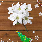 4pcs/set Add Beauty To Any Space With Artificial Poinsettia Flowers Versatile