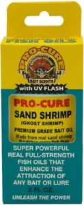 Pro-Cure Sand Shrimp (ghost shrimp) Bait Oil 2 oz Bottle Fishing Scent UV Flash - Picture 1 of 1