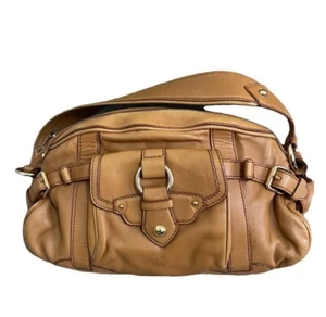 Bolso de mano de cuero con herrajes con logotipo de Céline Celine caramelo - Imagen 1 de 9