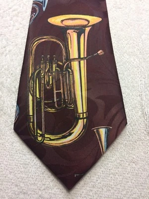 MARCO POLO HOMBRE CORBATA BORGOÑA CON INSTRUMENTOS 4 X 58 NUEVO SIN ETIQUETAS Foto 1 de 4