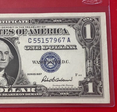 1957 $1 Dollar Silver Certificate (Blue Seal) Block C-A , Uncirculated - Image 1 of 3
